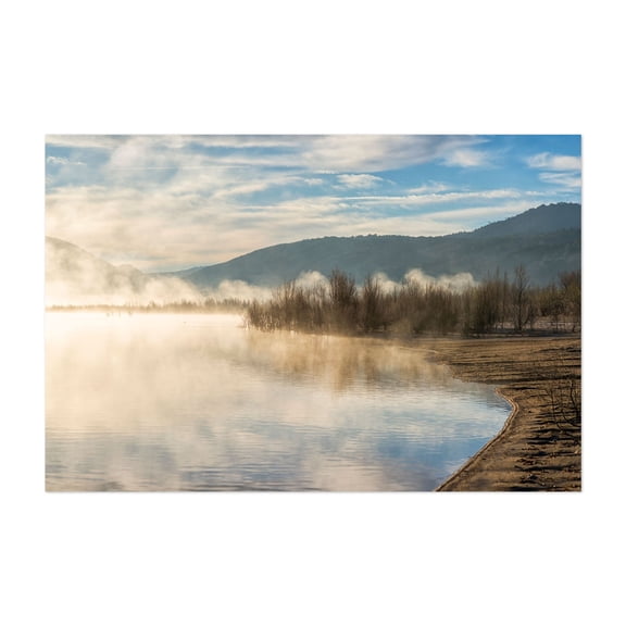 Misty Morning Reflections - Photography Landscape Nature Scenic Water Wilderness Unframed Wall Art Print 4 x 6 inches