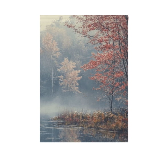 Misty Morning in Forest Garden Flag 12X18 Double Sided Yard Flags for Outside Outdoor All Seasonal Decoration
