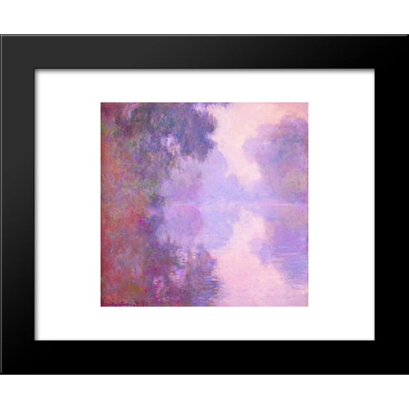 Misty Morning on the Seine 20x24 Framed Art Print by Monet, Claude