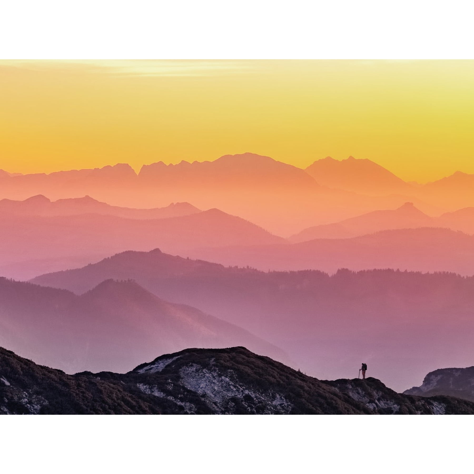 Misty Mountain Beautiful Sunrise Panorama Large Wall Art Print ...