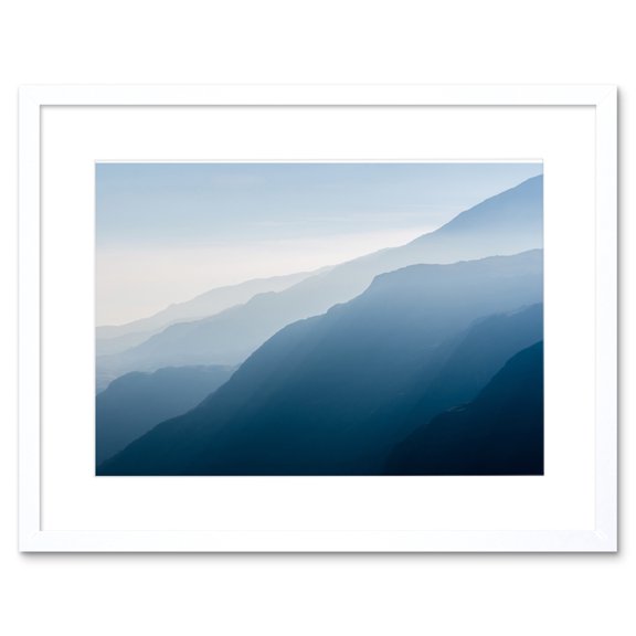 Misty Mountain Dawn Framed Wall Art Print