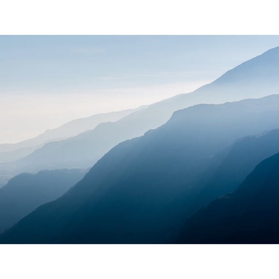 Misty Mountain Dawn Large Wall Art Print
