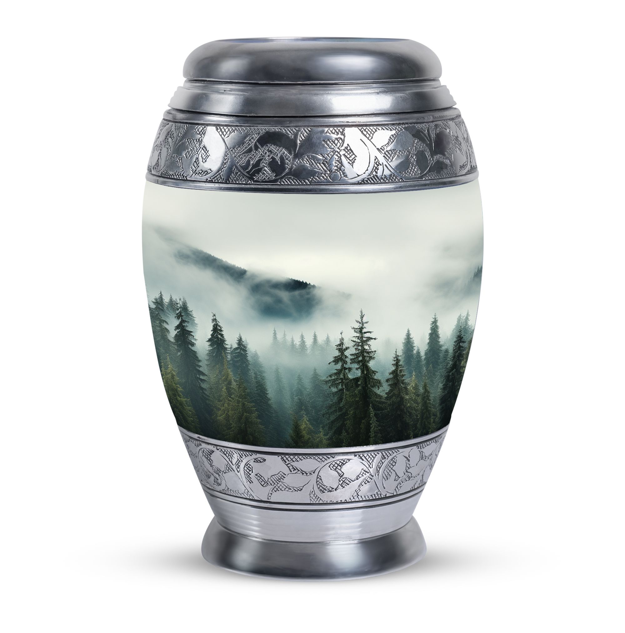 Misty Mountain Forest Urns For Burial, Small Urn For Ashes - Adult Urns For Human Ashes - Cremation Urns For Adult Ashes Women - Decorative Urns - Funeral Urns For Human Ashes Adult (3inch)