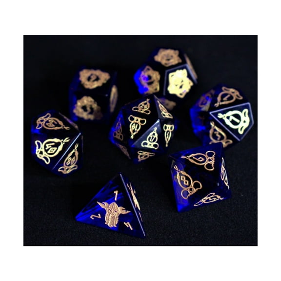 Misty Mountain Gaming Poly Set - Serpent of Midgard Blue Glass (7) New