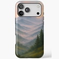 thumbnail image 1 of Misty Mountain Valley Scene iPhone Case 17 16 15 14 13 12 11 Pro Max, 1 of 2