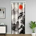 thumbnail image 1 of Misty Mountains Door Curtain for Doorway Privacy,Japanese Style Ukiyoe Sliding Closet Door Curtains Old Temple Pine Trees Privacy Curtain Cover for Room Divider Not Blackout Curtain,W42 X L80, 1 of 5