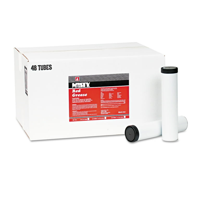 NLGI #2 Red Grease, 14 oz Tube, 48/Carton NLGI #2 Red Grease, 14 oz Tube, 48/Carton