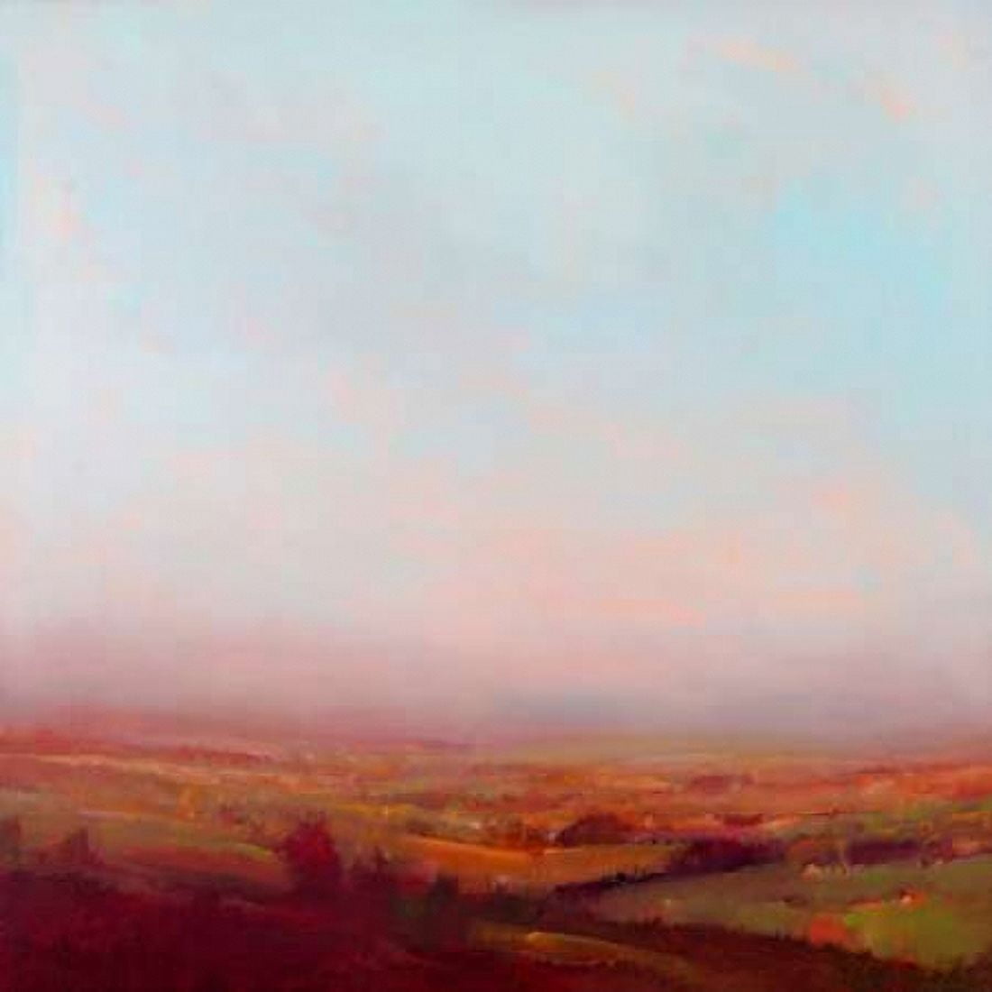 Misty Orange and Red Canvas Art - William McCarthy (24 x 24)