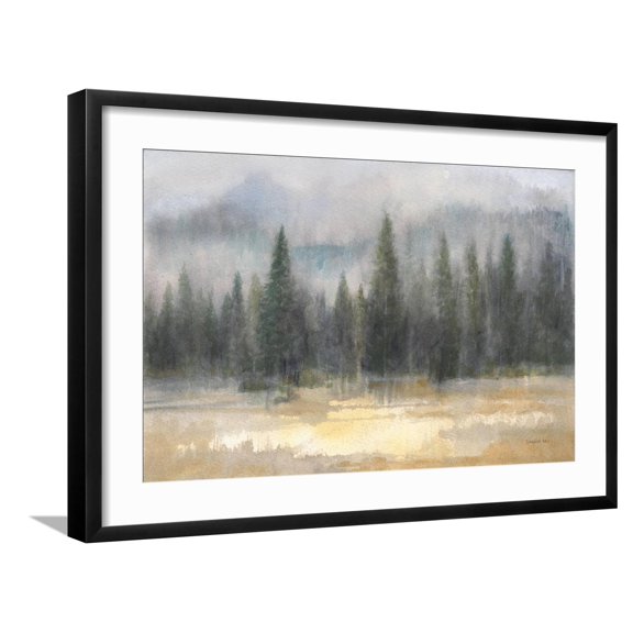 Art.com Misty Pines Art Print by Danhui Nai, Black Frame Wall Art, 29" x 21"