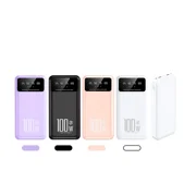 Misty Power Bank Fast Charging 68000mAh Portable Charger With LCD Display LED Light Pink