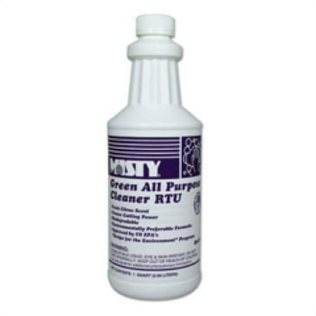 Misty R168-12 32 Oz. Ready-To-Use Green All-Purpose Cleaner Bottle