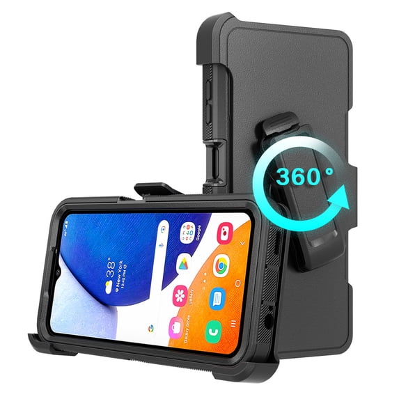 Misty for Samsung Galaxy A17/18 5G Case with Belt Clip Holster Military Grade Heavy Duty Protection 3 in 1 Shockproof Durable Detachable Samsung Galaxy A17/18 5G Phone - Dark Blue+Blue