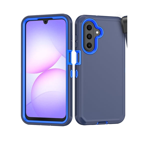 Misty for Samsung Galaxy A17/18 5G Case Military Grade Heavy Duty Protection 3 in 1 Shockproof Durable Detachable Samsung Galaxy A17/18 5G Phone - Dark Blue+Blue
