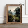Misty Tropical Forest Path Wall Art Print, Dark Moody, Vintage Nature ...