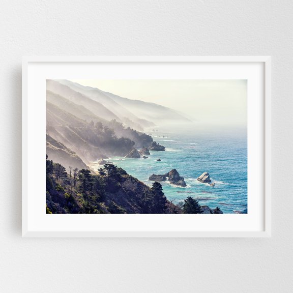 Misty and Mystical - California Photography White Framed Wall Art Print 20 x 30 inches