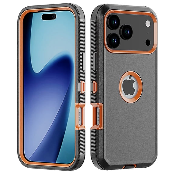Misty for iPhone 18 Pro Case Military Grade Heavy Duty Protection 3 in 1 Shockproof Durable Detachable iPhone 18 Pro 6.3 inchPhone - Black