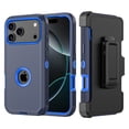 thumbnail image 1 of Misty for iPhone 17/18 Pro Max Case with Belt Clip Holster Military Grade Heavy Duty Protection 3 in 1 Shockproof Durable Detachable iPhone 17 Pro Max 6.9 inch 2025 Phone - Dark Blue+Blue, 1 of 5