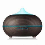 Mistyrious Essential Oil Humidifier Natural Oak Design With Easy Remote by VistaShops