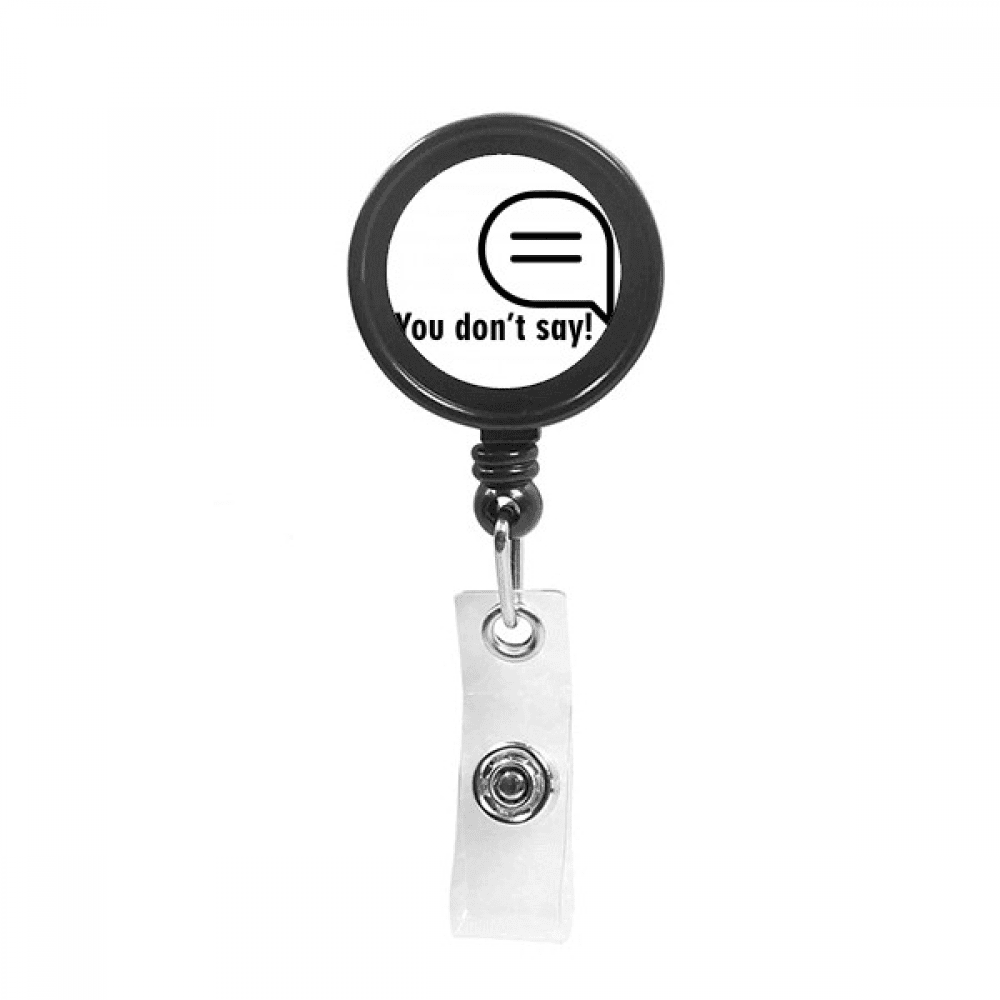 Misunderstanding English Art Deco  Fashion Retractable Keychain Badge Holder ID Badge