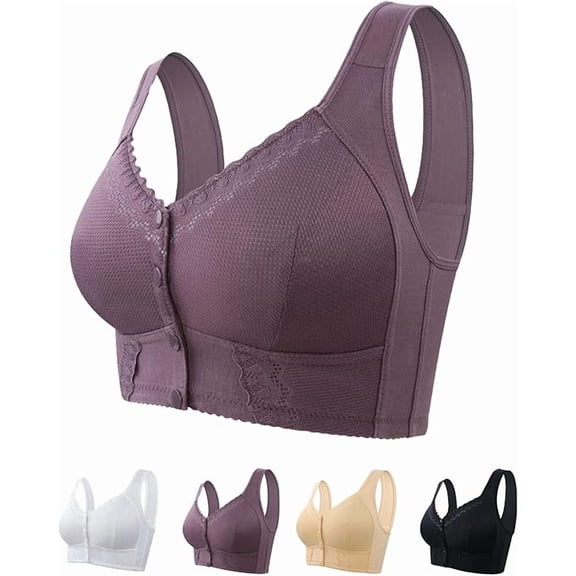 Mitachic Bra, Mitachic Stretchy Front Closure Breathable Bra for Seniors, Ultra Soft Front Closure Bras