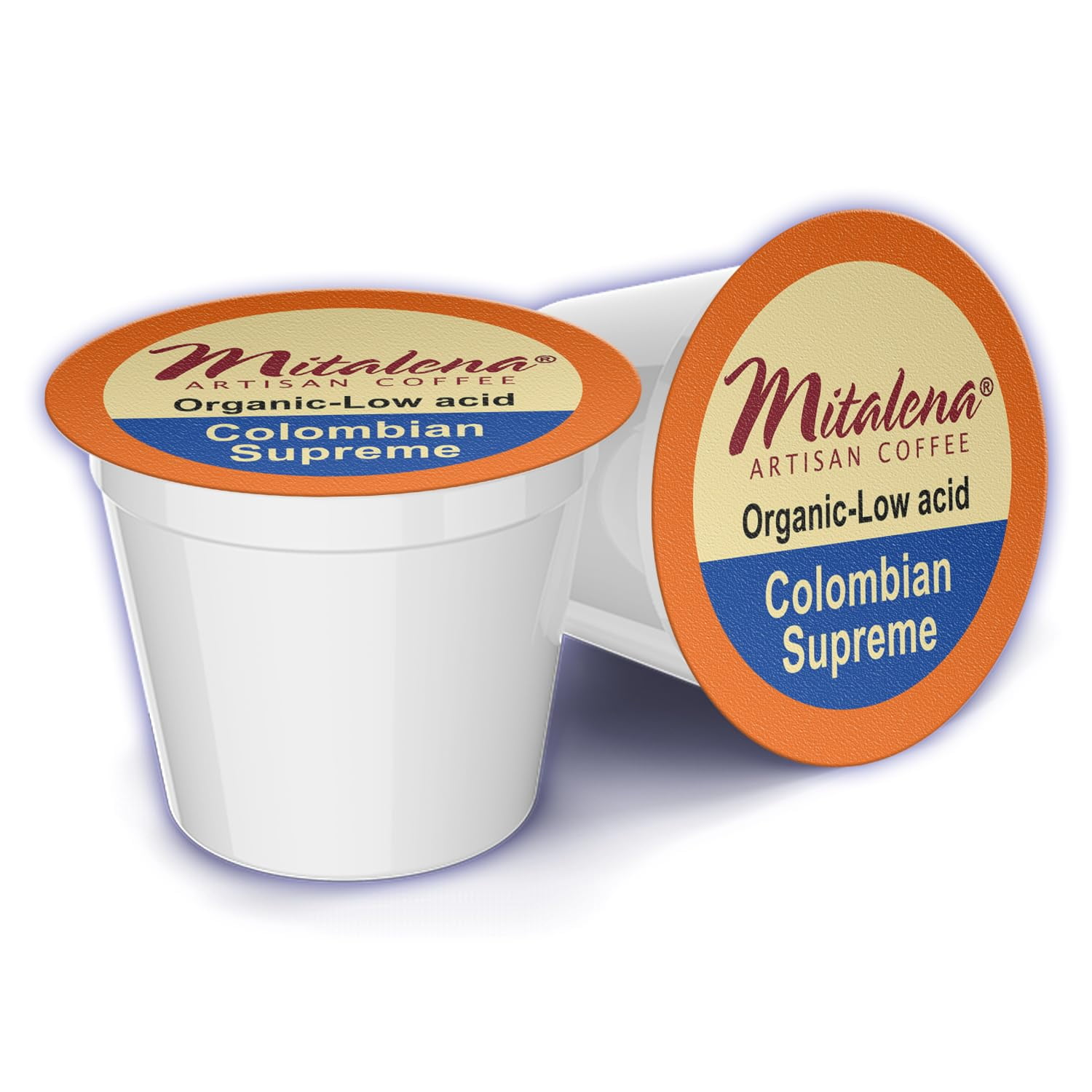 Mitalena Colombian Supreme Organic Low Acid Coffee Pods Compatible with Keurig K Cup Coffee