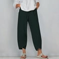 thumbnail image 1 of Mitankcoo Casual Pants for Women - Plus Size High Waisted Pants Loose Wide Leg Trousers Green Pants Size 4XL, 1 of 4