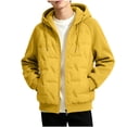 thumbnail image 1 of Mitankcoo Boys Hooded Quilted Jacket, Full Zip Raglan Long Sleeve Outerwear with Drawstring Hood and Ribbed Cuffs, 1 of 8