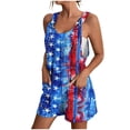 thumbnail image 1 of Mitankcoo Cute Rompers for Women Summer Print Pockets Casual Sleeveless Vacation Short Jumpsuits S-3XL, 1 of 7