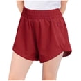 thumbnail image 1 of Mitankcoo Girls Athletic Shorts Elastic Waist Side Zipper Pockets Short Pants for Daily Workout 3-13Y, 1 of 7