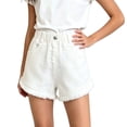 thumbnail image 1 of Mitankcoo Girls Cotton Jean Shorts High Waist Raw Hem Jorts with Pockets for Summer Daily Fashion 1-9Y, 1 of 8