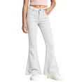 thumbnail image 1 of Mitankcoo Girls High Waist Flare Pants Classic Stretch Trousers with Pocket for Kids Fashion Casual 5-16Y, 1 of 7
