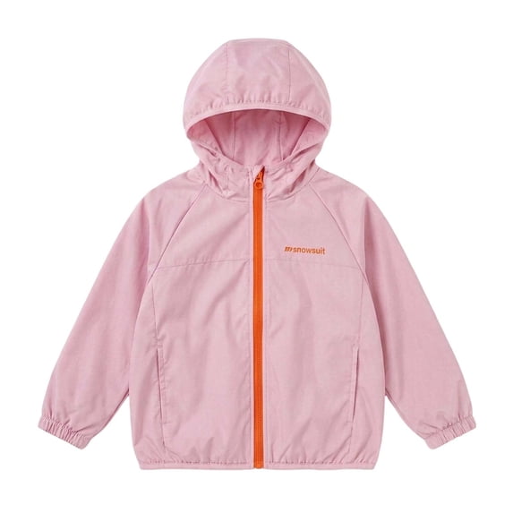 Mitankcoo Girls Hooded Lined Softshell Jacket Full Zip Windproof Outerwear with Pockets for Kids Outdoor Casual Coat 1-13Y
