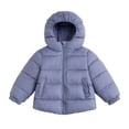 thumbnail image 1 of Mitankcoo Girls Hooded Puffer Jacket Quilted Warm Winter Coat with Zipper and Pockets Lightweight Outerwear 1-8Y, 1 of 5