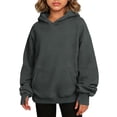 thumbnail image 1 of Mitankcoo Girls Oversized Pullover Hoodie Basic Long Sleeve Sweatshirt with Kangaroo Pocket for Casual, 1 of 8