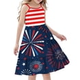 thumbnail image 1 of Mitankcoo Girls Print Dresses 4th of July Printed Graphic Cami Dress for Summer Casual Daily Wear, 1 of 8