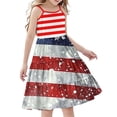 thumbnail image 1 of Mitankcoo Girls Print Dresses 4th of July Printed Graphic Cami Dress for Summer Casual Daily Wear, 1 of 8