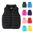 thumbnail image 1 of Avrntaa Kids Boys Girls Puffer Vest Toddler Solid Color Coat Winter Lightweight Sleeveless Zipper Up Jacket, 1 of 8