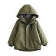 thumbnail image 1 of Mitankcoo Kids Fleece‑Lined Hooded Parka Jacket Windproof Zip‑Up Warm Winter Outerwear with Multi Pockets 3-14Y, 1 of 7