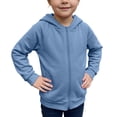 thumbnail image 1 of Mitankcoo Kids Full Zip Hoodie Jacket Raglan Long Sleeve Lightweight Sweatshirt with Pockets Fall Winter Casual Coat, 1 of 8