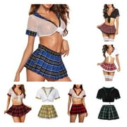 UGOLDHM Mitankcoo Lingerie Outfits Frisky French Maid Sexy Costume for Women - Valentine's day Lace Patchwork Camis Dress
