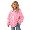 thumbnail image 1 of Mitankcoo Sherpa Hooded Jacket for Girls Warm Fleece Zip Up Long Sleeve Hoodie Fall Winter Coat Outerwear, 1 of 6