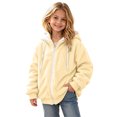thumbnail image 1 of Mitankcoo Sherpa Hooded Jacket for Girls Warm Fleece Zip Up Long Sleeve Hoodie Fall Winter Coat Outerwear, 1 of 6