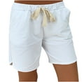 thumbnail image 1 of Mitankcoo Summer Shorts for Women Trendy - Plus Size Elastic Drawstring Waist Knee Length Casual Bermuda Shorts, 1 of 7