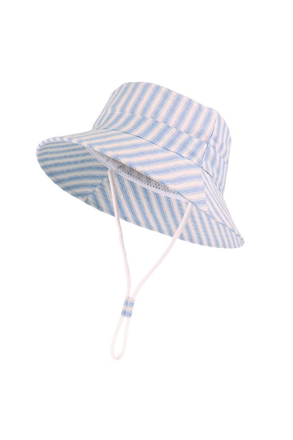 Sun Hats for Toddler Kids Striped UV Protection Bucket Hat for Beach Vacation & Outing Playing