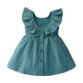 thumbnail image 1 of Mitankcoo Toddler Girls Cotton Dresses Crew Neck Sleeveless A-Line Dress for Summer Casual Daily 0-6Y, 1 of 7