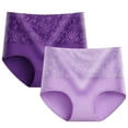 thumbnail image 1 of Mitankcoo Women Brief Panties - Plus Size Cotton Underwear High Waisted Full Coverage Panties 2 Pack, 1 of 2