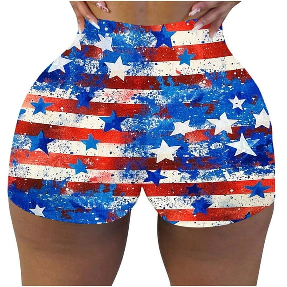 Mitankcoo Women Casual Shorts Summer - 4th of July Beach Shorts High Waist Summer Board Shorts Swinwear