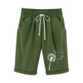 thumbnail image 1 of Mitankcoo Women'S Shorts - Cotton Linen Bermuda Shorts Print Drawstring Elastic Shorts, 1 of 3