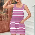thumbnail image 1 of Mitankcoo Women Short Jumpsuits Casual - Casual Striped Sleeveless Straps Romper Shorts Summer Rompers, 1 of 5