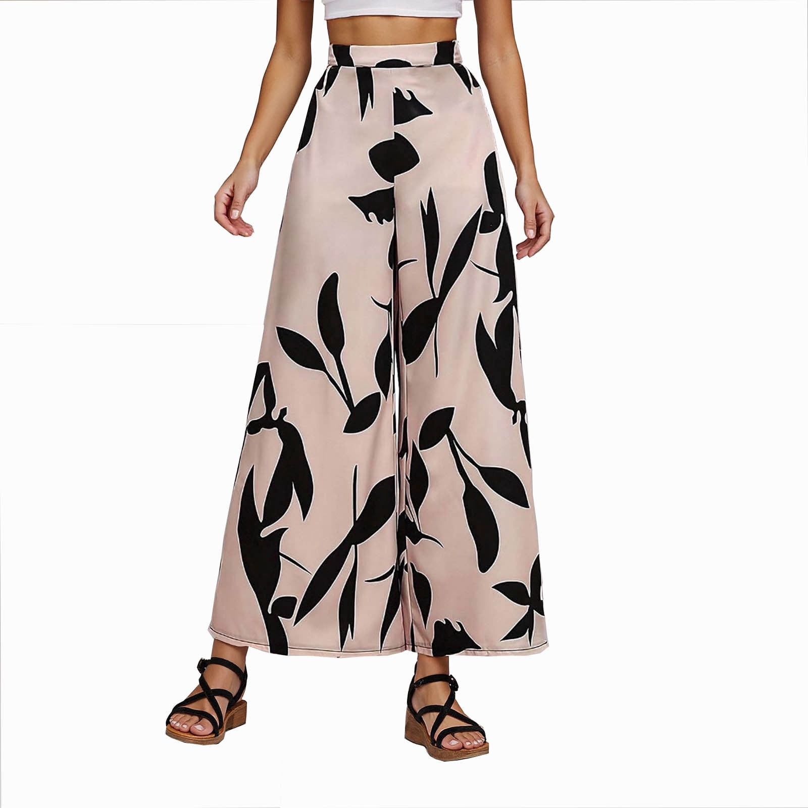 High Waisted Relaxed Fit Wide Leg Dress Pants
